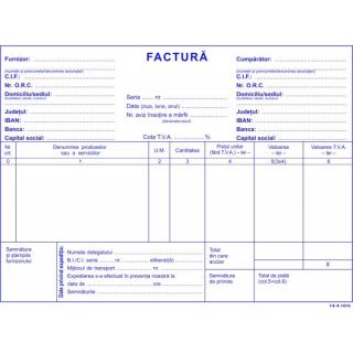 Facturier A5 autocopiativ, 3 ex. alb/color/color